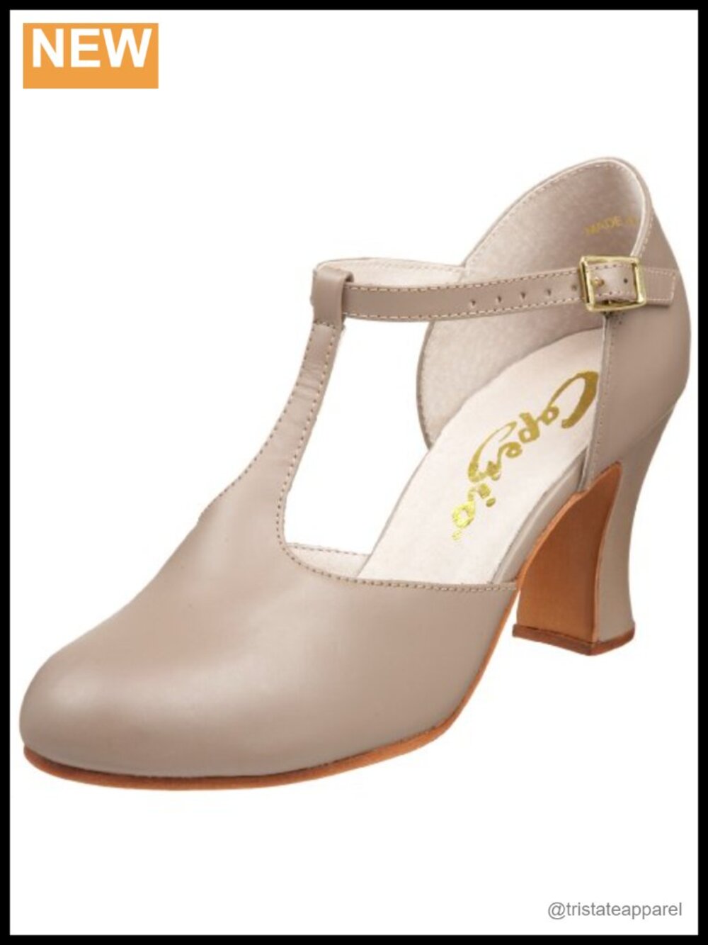 Capezio Chorus Character Dance Shoe Leather Ankle Strap Block Heel